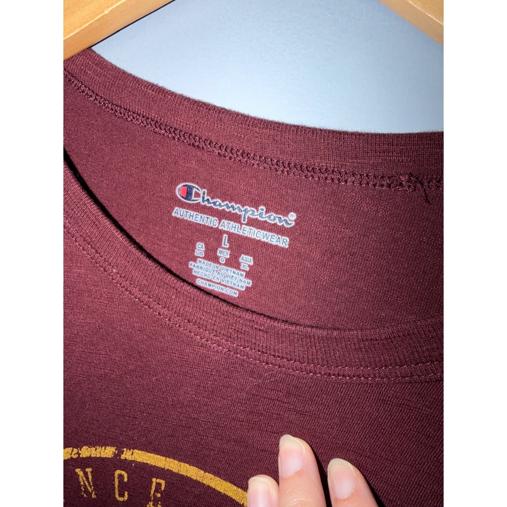 Champion Arizona State Sun Devils T-Shirt Mens Large Maroon ASU Slub Graphic Tee - Picture 5 of 5